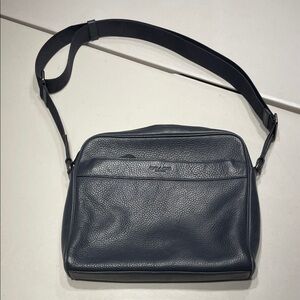 The Charles Camera Bag: Effortless Style in Blue Pebble Leather